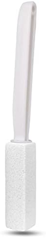 Toilet Cleaner Stone Dead Corner Grout Cleaner Long Handle Bathroom Appliances Toilet Brush for Household Cleaning (White 20.5cm)