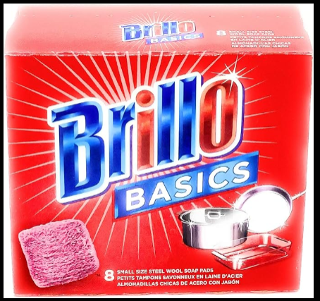 Brillo Basics Steel Wool Scrub Pads, 8-ct. Box