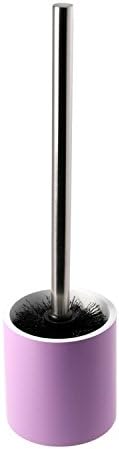 Gedy Yucca Round Free Standing Toilet Brush Holder in Steel, Lilac