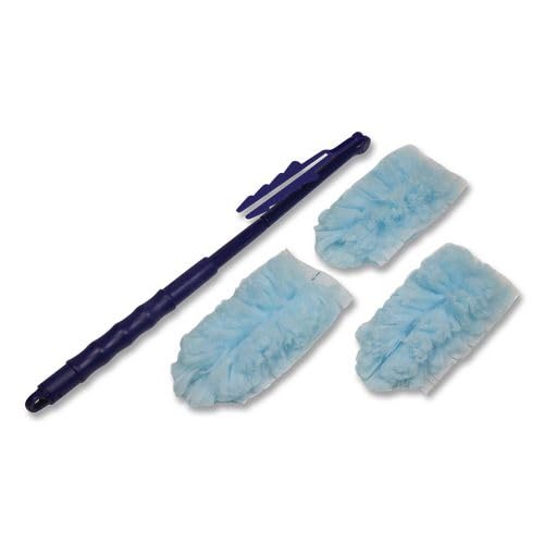 Boardwalk Extension 360 HD Duster Kit, 1 Extendable Handle (18"-36") & 3 Dusters, Great for Hard-to-Reach Areas, Soft Fluffy Flexible Fibers, White, Traps Dust, Dirt, Pet Hair