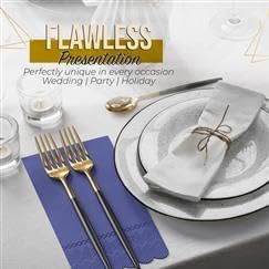 Party Solids Purple Scalloped Napkins Disposable 100 Pcs 3-Ply Purple Scalloped Dinner Napkins Disposable Decorative for Dinners & Parties, Paper Guest Towels for Bathroom & Party Supplies