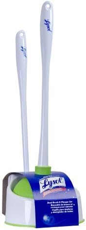Quickie Lysol Toilet Bowl Brush with Plunger and Caddy, 4-Pack