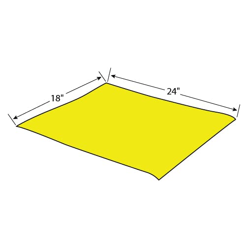 TaskBrand N-DSMFPY Hospeco Mineral Oil Treated Duster, Quarter-Fold, Poly Packed, Specially Treated to Attract and Hold Dust, 18" x 24", Yellow (10 Packs of 50)