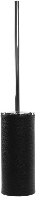 Gedy Alianto Color Free Standing Toilet Brush Holder Made from Faux Leather, Wenge