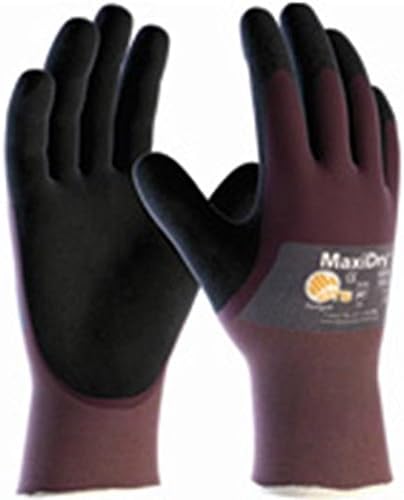 ATG 56-425/L Maxidry, Gry. Nylon Shell, Prpl./ Blk. Nitrile Non-Slip 3/4 Coat Purple