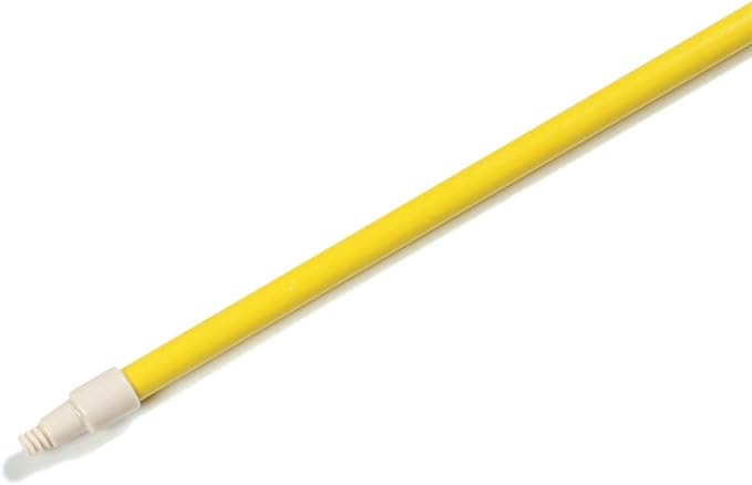 SPARTA 4022704 Fiberglass Broom Handle, Mop Handle, Replacement Handle With Acme Threaded Tip For Commercial Cleaning, 60 Inches, Yellow, (Pack of 12)