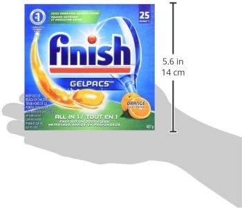 Finish Gelpacs Scent Automatic Dishwasher Detergent, Orange, 25 Count