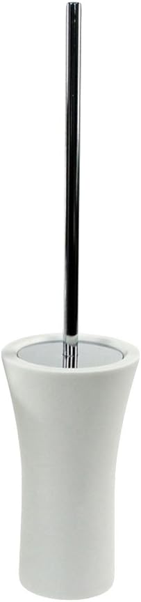 Gedy Aucuba Free Standing Toilet Brush Holder Made from Stone, White