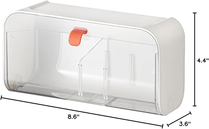 Pad Holder for Bathroom, Sanitary Napkins Organizer, Feminine Tampons Storage Day Overnight Cotton Pad Holder, White