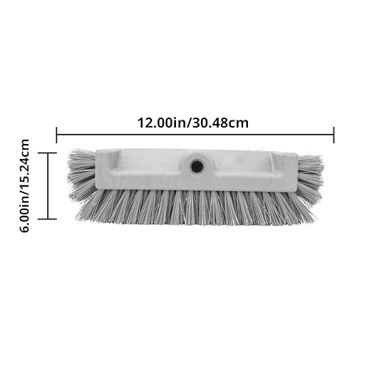 SPARTA Multi-Level Tile Scrub Brush 12" Wide Brush Head, Heavy-Duty Tile Cleaning Brush with End Bristles for Commercial Tiles, Tubs and Floor, Plastic, 12 Inches, Purple