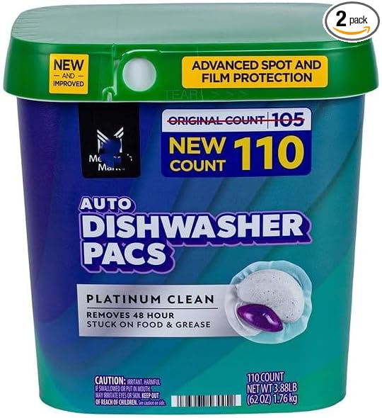 Member Marks Platinum Automatic Dishwasher Pacs, Fresh Clean, 110 ct.