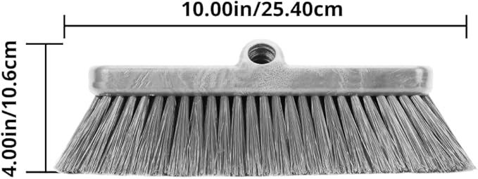SPARTA 41278EC02 Flo-Thru Plastic Wall Scrub Brush, Equipment Brush With Soft Nylex Bristles For Industrial Kitchens, Hospitals, Commercial Cleaning, 4 Inches, White