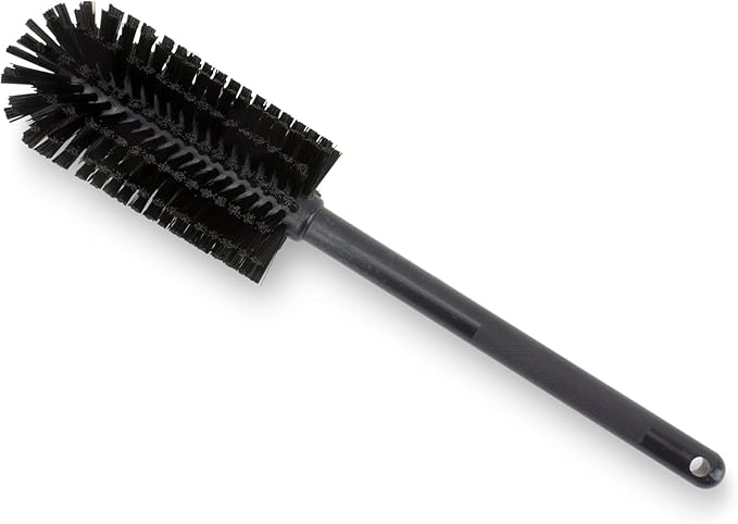 SPARTA Large Water Bottle Brush Ideal for Wide-Mouth Jars, Bottles and Tumblers, Dishwashing Tool with Handle for Home and Commercial Kitchens, Plastic, 16 Inches, Black