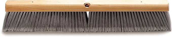SPARTA 4501423 Flo-Pac Flagged Fine Floor Sweep, Polypropylene Bristles, 24" Block Size, 3" Bristle Trim, Gray