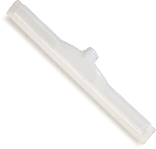 SPARTA 4156702 Plastic Floor Squeegee, Shower Squeegee With Double Foam For Window, Glass, Shower Door, Floor, Windshield, 18 Inches, White, (Pack of 6)