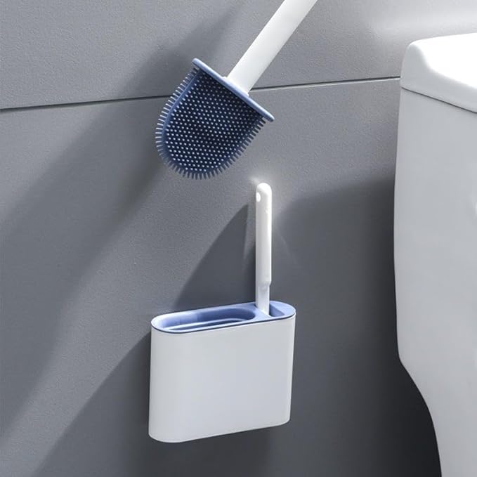 Toilet Brush Cleaner, Bathroom Cleaner Accessories, Silicone Toilet Cleaner with Brush