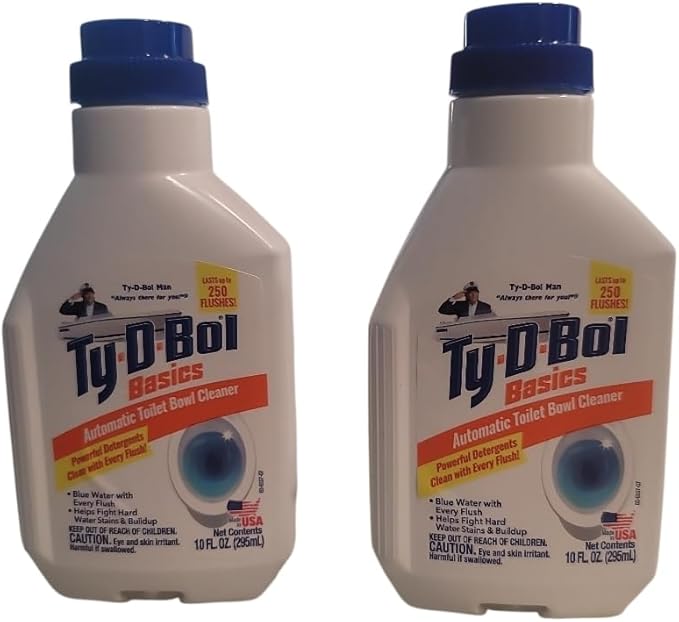 Automatic Toilet Bowl Cleaner, Blue Water with Every Flush, Fights Hard Water Stains, 10 Fl Oz, 2 Pack
