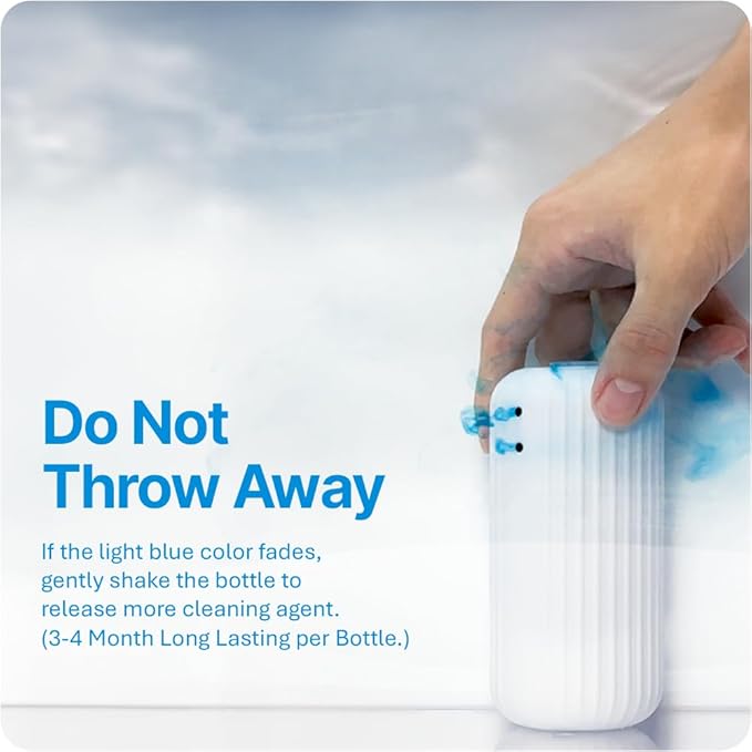 Fresh & Fresh Automatic Toilet Bowl Cleaners (Sky Blue) - 6 Bottles(UPTO 2500 FLUSHES/Bottle), Commercial and Residential Toilet Cleaner 3-4 MONTH Lasting Toilet Bowl Cleaner Bottle