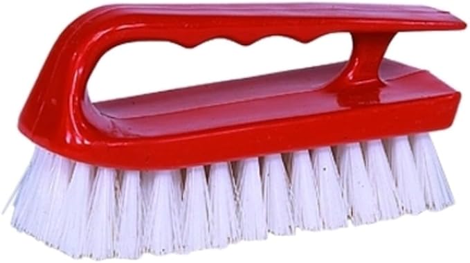 Weiler 44395 Scrub Brush, Finger Grip Handle, White Polypropylene Fill, 6" (Pack of 12)