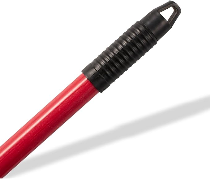 SPARTA 4022705 Fiberglass Broom Handle, Mop Handle, Replacement Handle With Acme Threaded Tip For Commercial Cleaning, 60 Inches, Red, (Pack of 12)