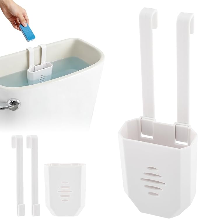 Toilet Tank Cleaning Tablet Holder,Hanging Bowl Cleaning Tablest Bracket,Keeping Tablets from Blocking Hole in Tank,Easy to Install,Fits Most Standard Toilet Tablets Tanks(2pcs)