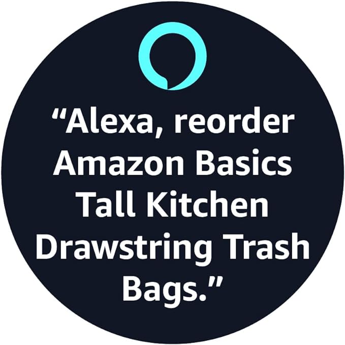 Amazon Basics Tall Kitchen Drawstring Trash Bags, 13 Gallon, Unscented, 45 Count