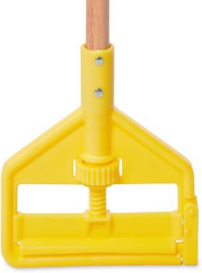 Rubbermaid Commercial Products Invader Side-Gate Wet Mop Handle, 54-Inch, Hardwood, Heavy Duty Mop Head Replacement for Industrial/Household Floor Cleaning, Pack of 12