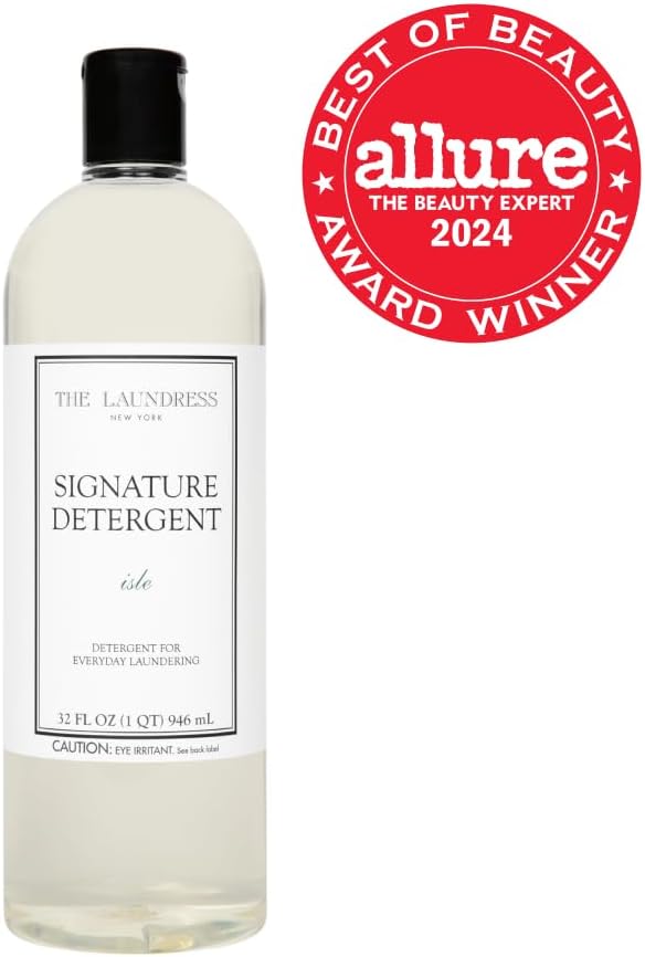 The Laundress Signature Isle Detergent, Coastal Inspired Scent, Concentrated Laundry Detergent Liquid, Tough on Stains, Isle Scent, 32 oz. (Pack of 2)