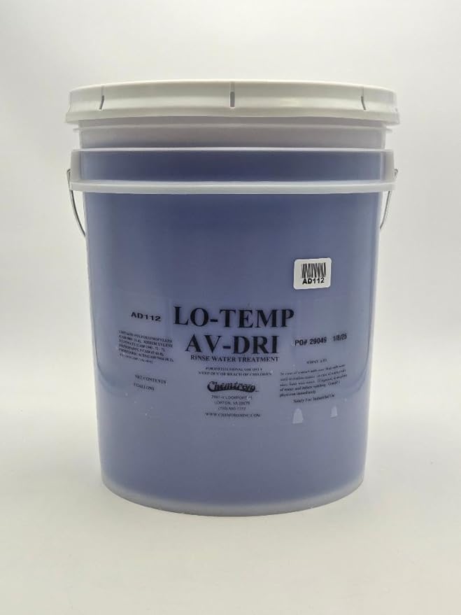 Lo-Temp AV-DRI Commercial Dishwasher Rinse Water Treatment, 5 Gallons