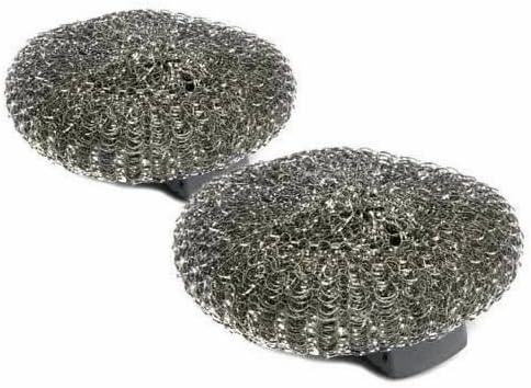 3 Packs of 2 Dishmatic Steel Scourer Refill Heads for cleaning BBQ's, Hot Plates, Steel Pots & Pans (6 in total)
