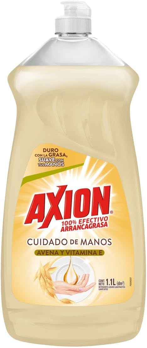 Axion Dish Soap, Dishwashing Liquid Dish Soap, Dish Detergent liquid, lemon & Oats with cream touch 1.1 L (Oats with cream touch)