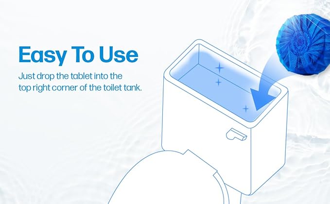 Disposable Toilet Bowl Cleaners(60 Tablets) Odor Eliminator, Fresh Scent, Multipurpose Residential and commercial Toilet Cleaners 2-3 week Lasting Toilet Bowl Cleaner