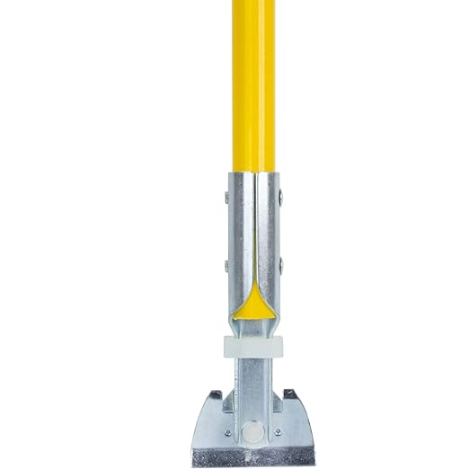 SPARTA Jaw Clamp Dust Mop Handle, Floor Dust Mop Frame Handle, Gripper Holder with Clip-On Connector for Floor Cleaning, Janitorial Supplies, Commercial Use, 60 Inches, Yellow, (Pack of 12)