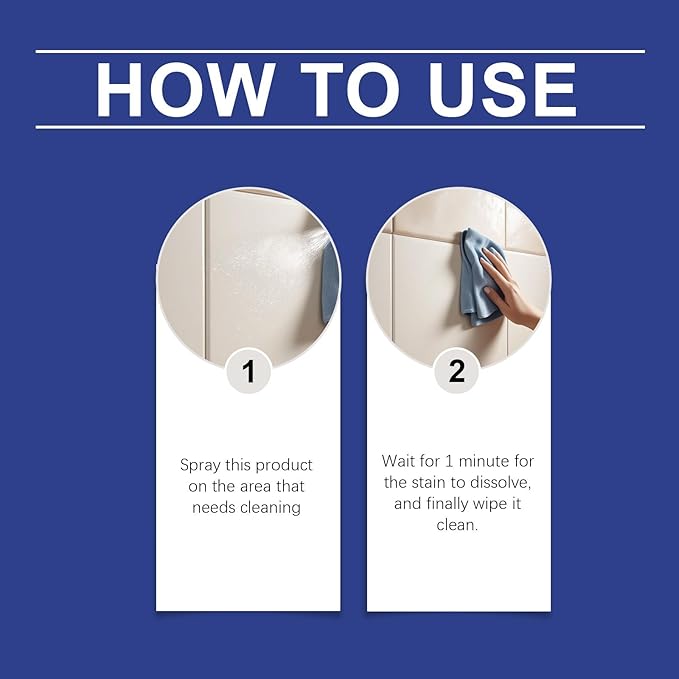 Bathroom Descaler Foam Cleaner, 2025 Upgrade All-Purpose Bathroom Descaler Foam Spray, bathroom descaler, Stubborn Stains Cleaner for Bathtub, Toilet, Glass, Faucet (2)