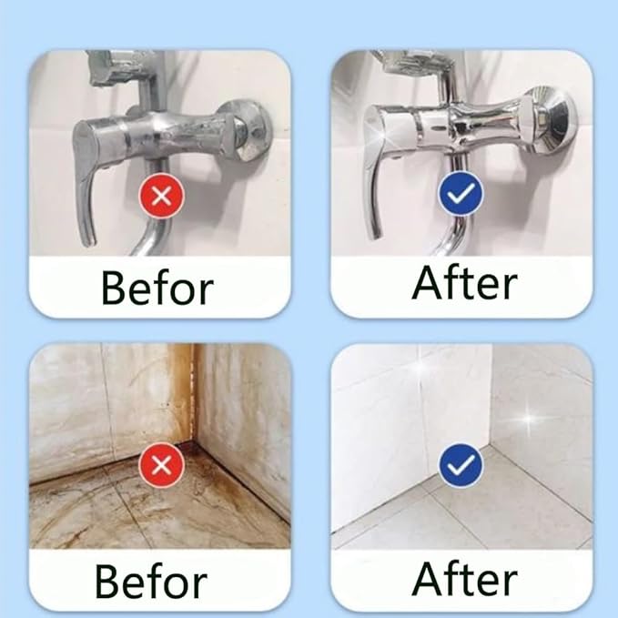 Bath Cleaner Spray, Stubborn Stains Cleaner, Bathroom Cleaning Spray, Powerful Bathroom Cleaning Spray for Toilet, Bath, Shower (2 pcs)