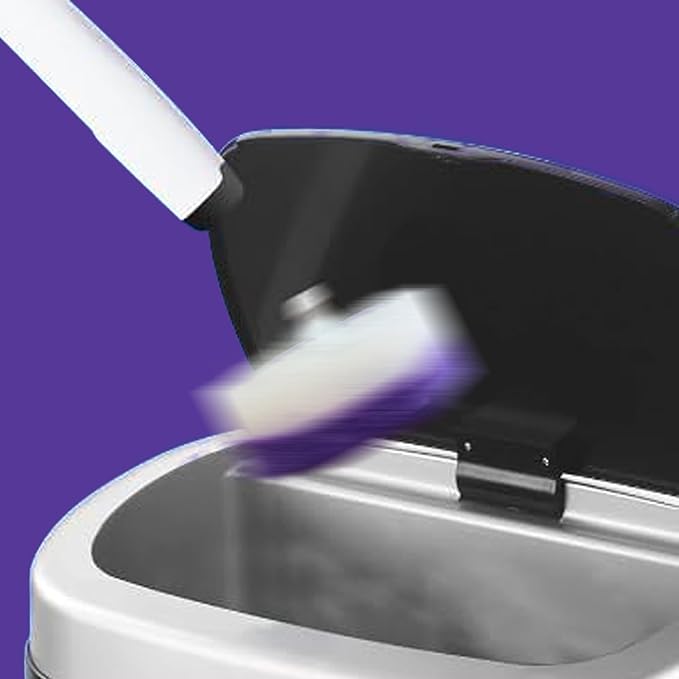 50 Pack Toilet Wand Refills Compatible with Clorox Toilet Wand Handle - Lavender Scented Disposable Cleaning Heads - Purple Scrubber Pads Refill Kit with Pre-loaded Cleaner (Wand Not Included)