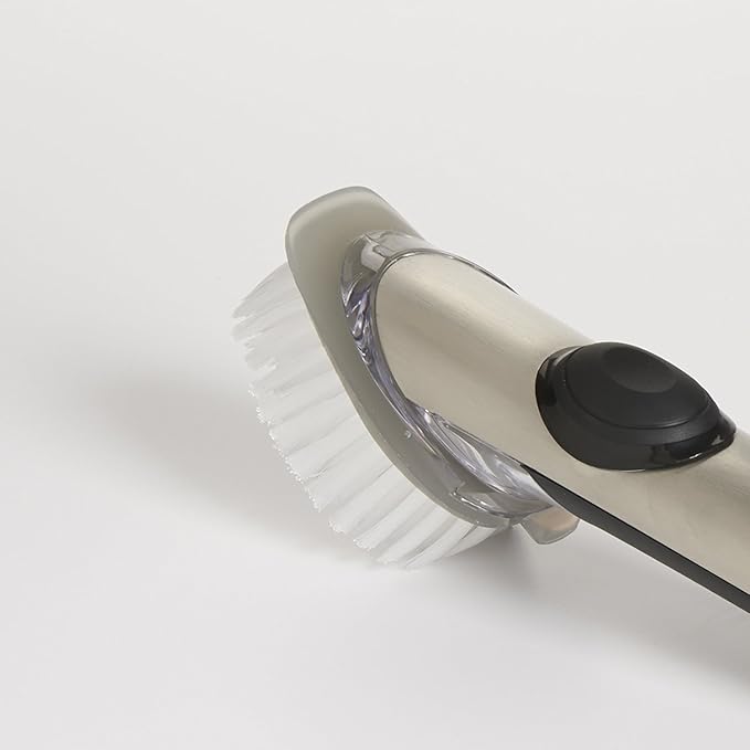 OXO SteeL Soap Dispensing Dish Brush with OXO SteeL Soap Dispensing Dish Brush Refills, 2-Pack