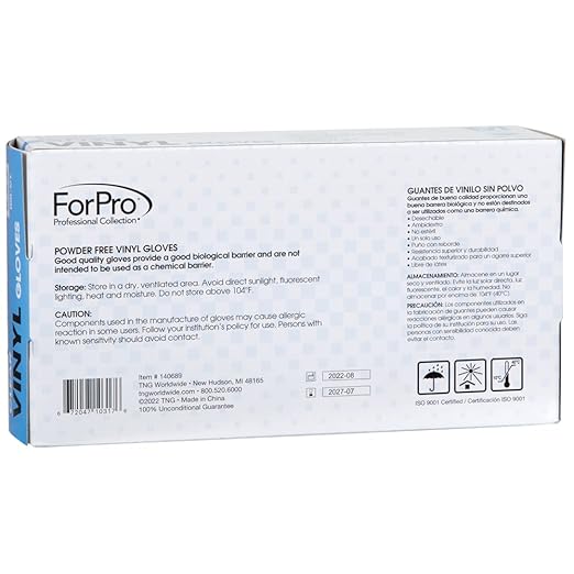 ForPro Disposable Vinyl Gloves, Clear, Industrial Grade, Powder-Free, Latex-Free, Non-Sterile, Food Safe, 2.75 Mil. Palm, 3.9 Mil. Fingers, Medium, (Pack of 400)