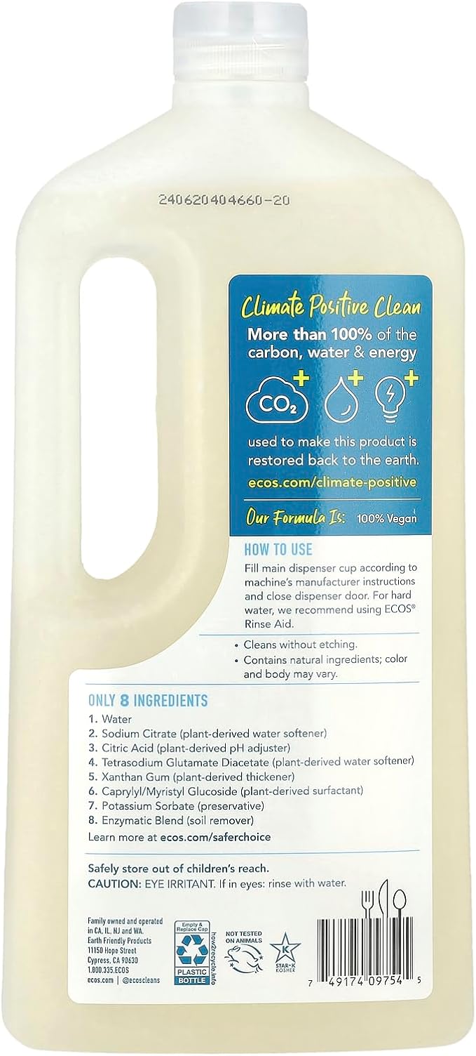 ECOS Free and Clear Automatic Dishwasher Gel, 40 fl oz