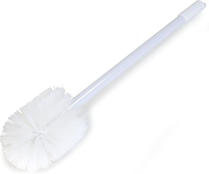 SPARTA Industial Tank Brush Pipe Brush, Drain Brush with Handle for Commercial Kitchens, Polyester Bristle, 5 Inch, White, (Pack of 6)