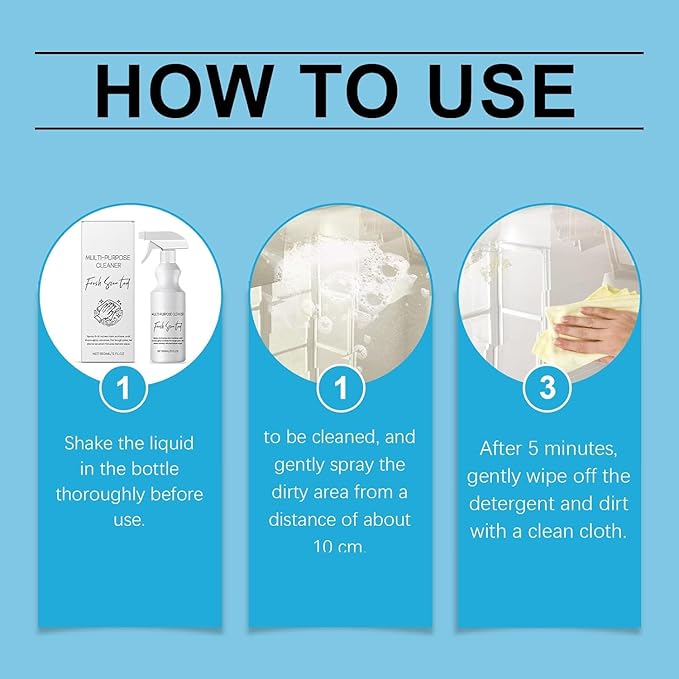 Brazilian Waves Multi Purpose Cleaner, Multi Purpose Cleaner, All-Purpose Cleaning Spray,Brazilian Waves MultiSurface Cleaner Spray for Floor Cleaning, Bathroom, Kitchen (1)