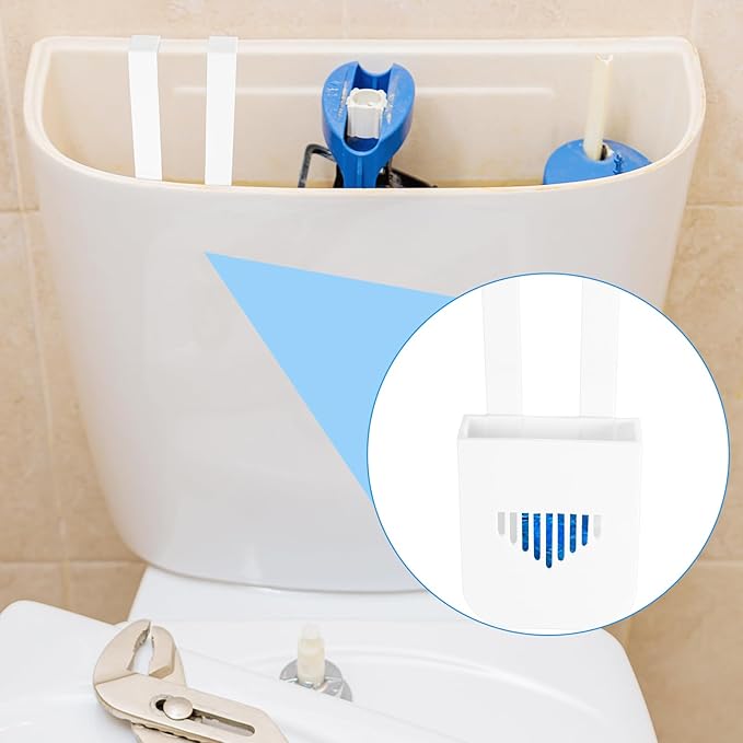 1 Sets Toilet Tank Pucks Holder, Hanging Toilet Bowl Carrier Hook Pucks Holder Hanger Bracket Caddy Avoids Crumbling from Water Tank