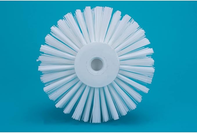 SPARTA Industrial Tank Brush Head Pipe Brush Head, Drain Brush with 3/4" Thread Hole (Handle Not Included) for Commercial Use, Plastic, 4.3 Inches, White (Pack of 2)