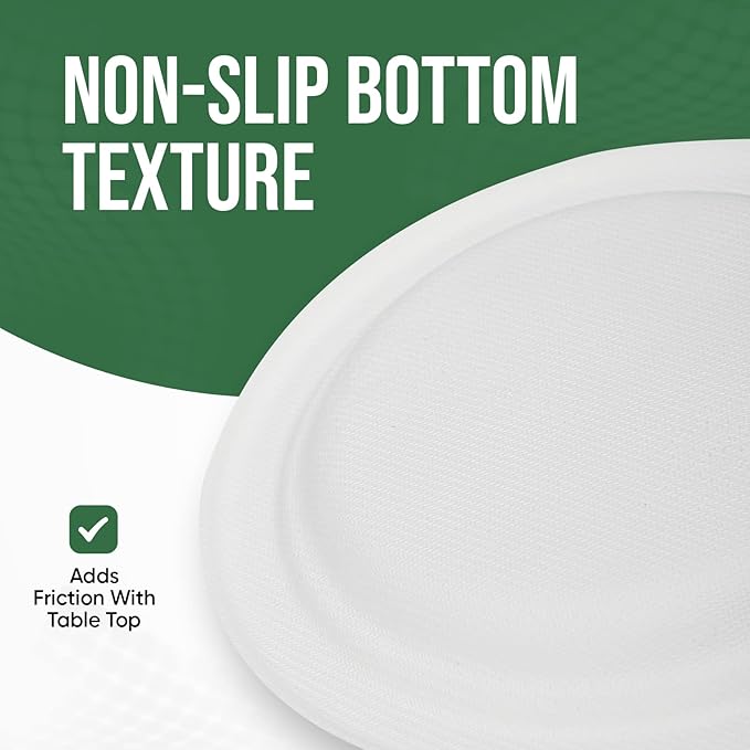 TaidMiao Dessert Plates, 100 Pack Small Paper Plates, Paper Plates 6 Inch – 100% Compostable Plates, Water & Oil Proof Disposable Plates, Microwavable Perfect Paper Plate For Party - White