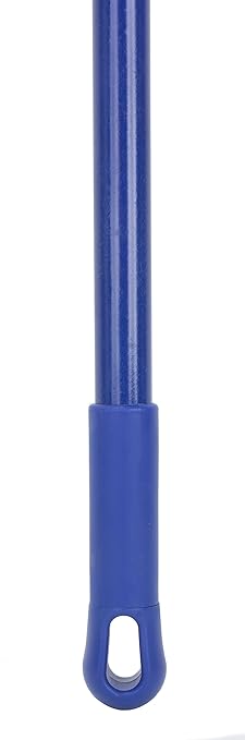 SPARTA 60" Fiberglass Dust Mop Replacement Handle with Clip-On Jaw Clamp Connector, Sliding Locking Collar, Commercial Floor Cleaning, Blue (Pack of 12)