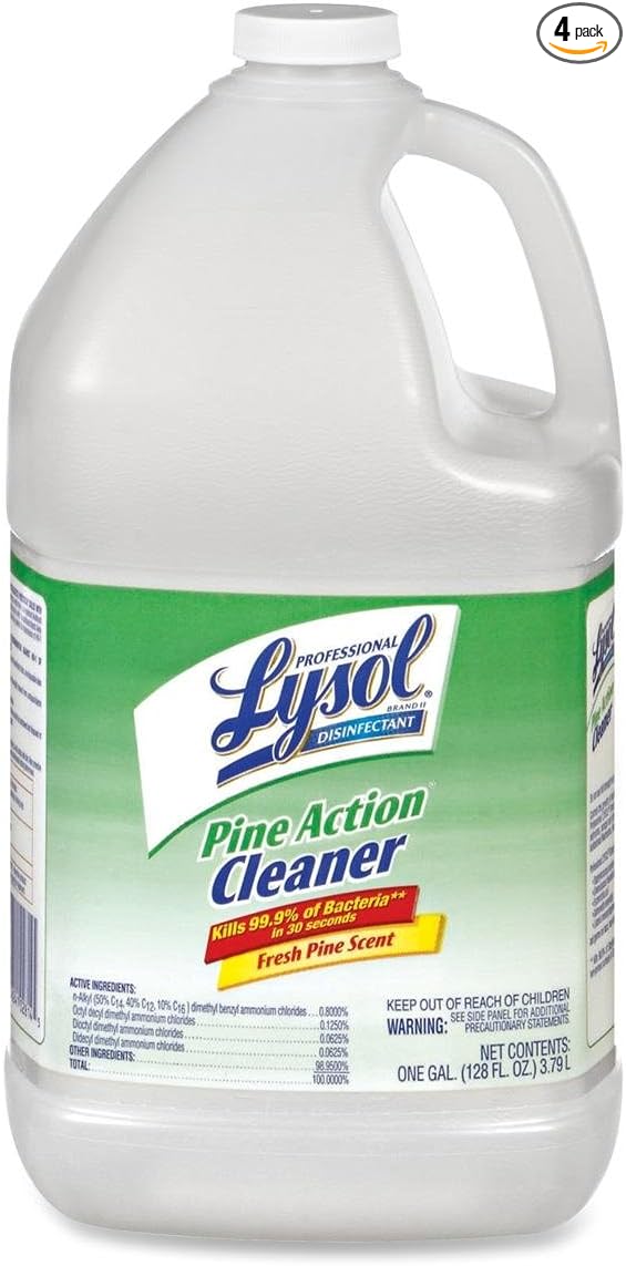 Lysol Professional Disinfectant Heavy Duty Bathroom Cleaner Concentrate, 128 Ounce (Pack of 4)