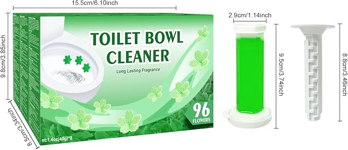 Toilet Gel, Toilet Stain Removal Cleaning Air Freshener, 96 Flowers, 8 Kinds Of Scent Toilet Bowl Cleaner【2 Boxes】