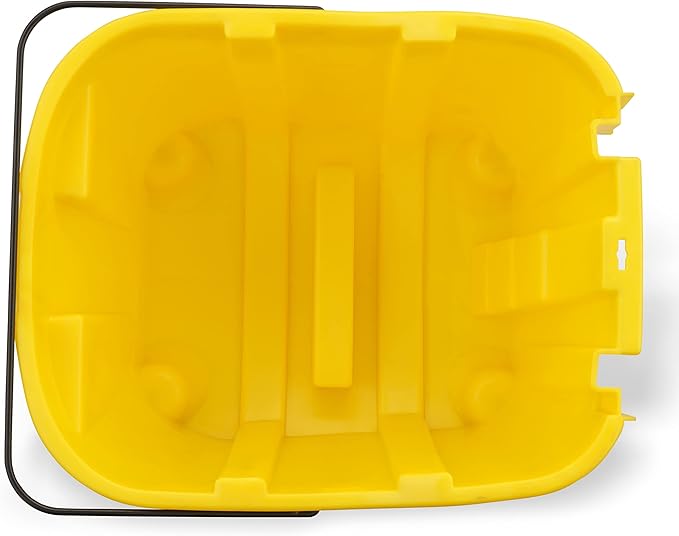 SPARTA 7690404 Omnifit Plastic Mop Bucket For Cleaning, 35 Quarts, Yellow