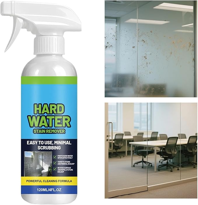 Hard Water Remover – Limescale Cleaner Spray, Glass Shower Stain Eliminator, No Rinse Formula | Long Lasting Protective Coating Solution For Bathroom Surfaces Care