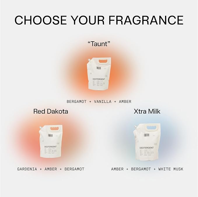 DedCool Liquid Laundry Detergent in Xtra Milk | Luxurious Scent | Stain-Removing Formula | Infused with Natural Essential Oils | Non-Toxic | Up to 120 Washes | 64 fl oz